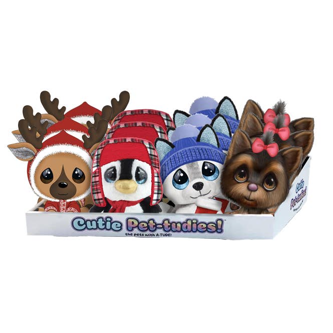 Precious Moments - Wholesale Stuffed/Plush Toy - Kids & Baby - Cutie Pet-Tudies Holiday Series 12-unit Display