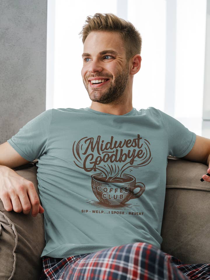 Maglietta Grafica Midwest Goodbye | Coffee Club per la vendita all'ingrosso da parte di Rivals Inc. Wholesale