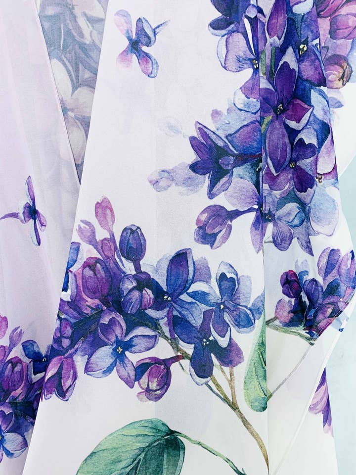 JC Sunny Fashion - Venta al por mayor Kimono - Mujer - Kimono morado con flores y mariposas JC071018