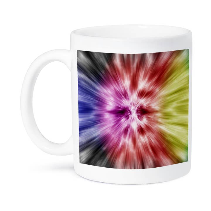 3dRose - Vendita all'ingrosso Tazza - 3dRose, Tinta a cravatta spettrale con un'esplosione di colori attraverso lo spettro della luce, Tazza8