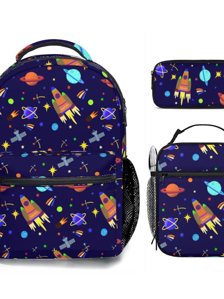 Blue Shooting Stars Backpack Bundle for wholesale by Kingdom Come Co.