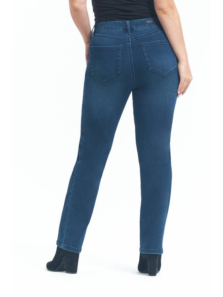1822 Denim - Wholesale Jeans - Women's - Petite 27" Better Butter Slim Straight Jean in Lanie1