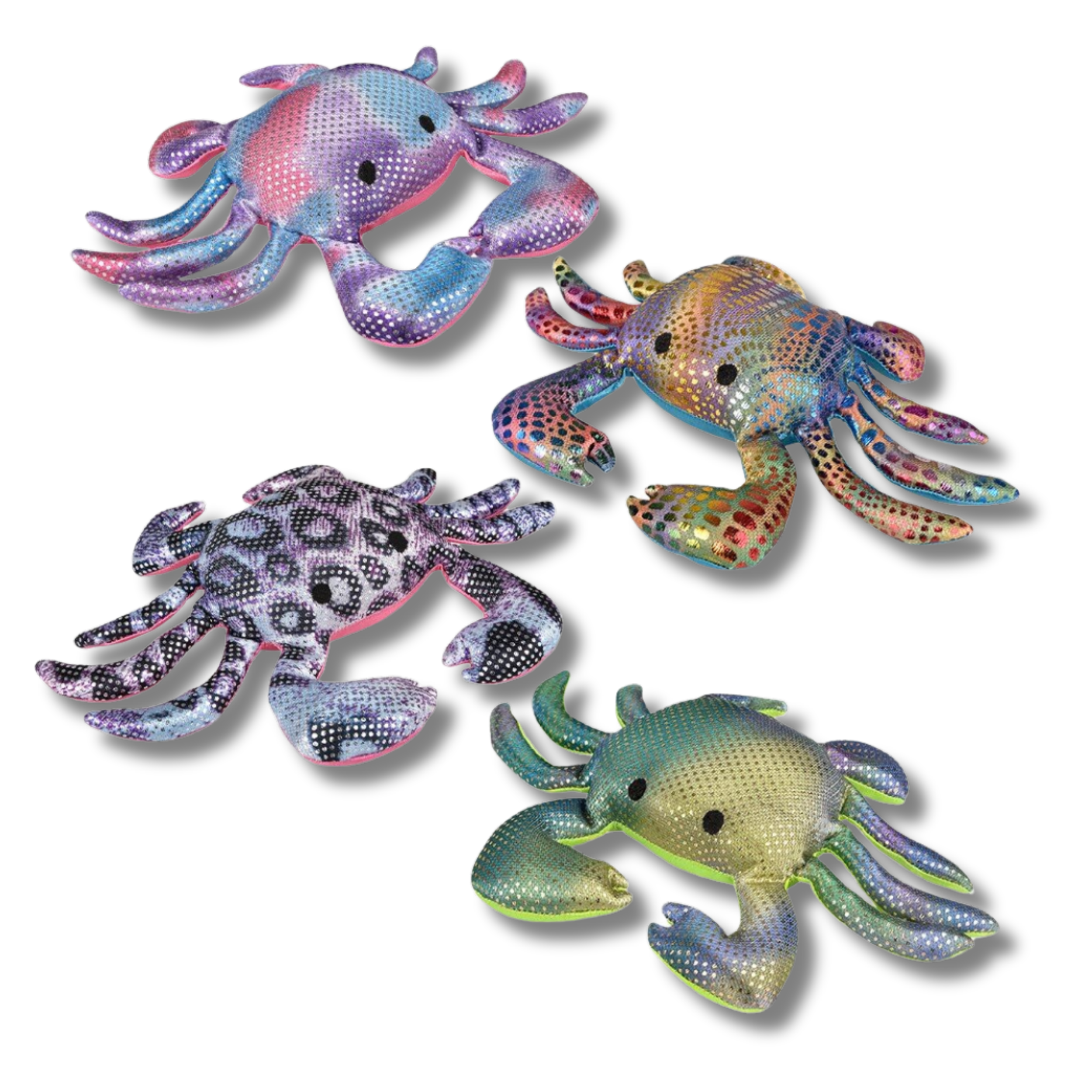 PR GROUPS LLC - Wholesale Stuffed/Plush Toy - Kids & Baby - Sparkly Soft Plush Crab Animal Toy For Kids - Assorted0