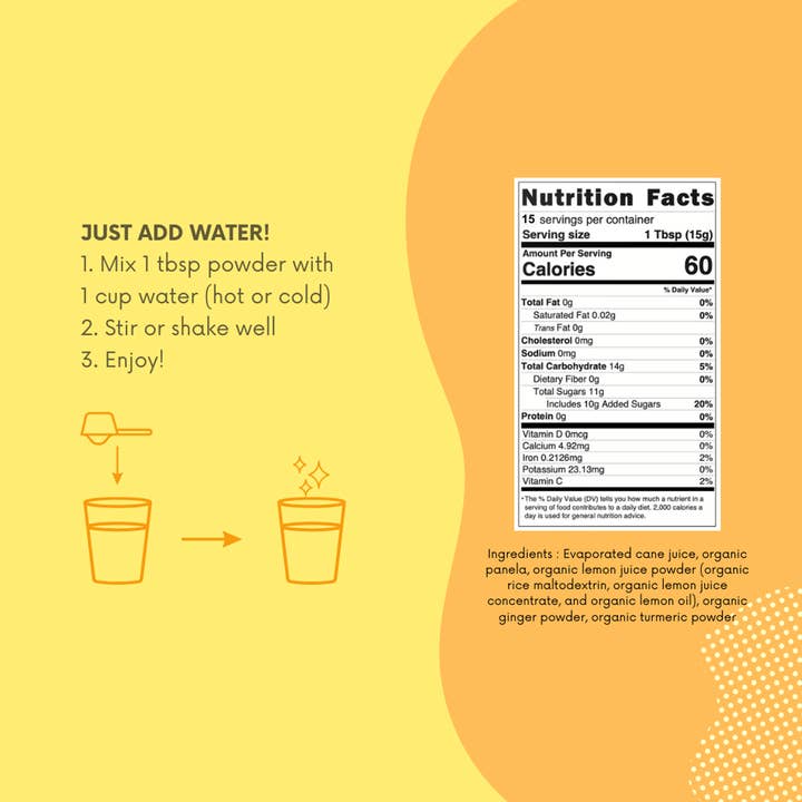 New Universe Food - Wholesale Health/detox tea - NUF Immuni-Tea– Ginger Turmeric Lemon Tea Mix5