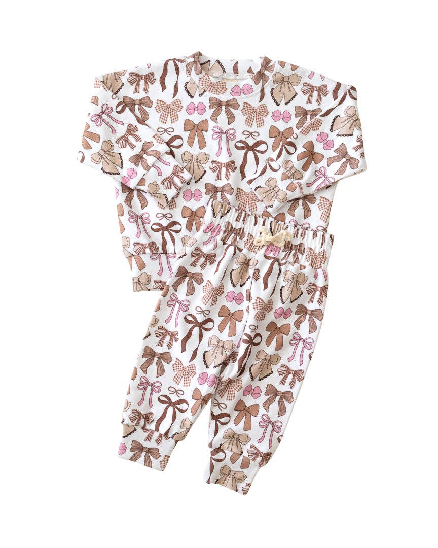 Lucky Panda Kids - Wholesale Top & Pant Set - Kids - Jogger Set | Mocha Bows16