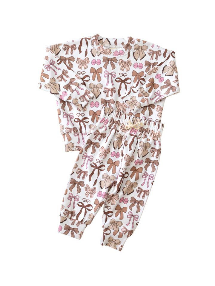 Lucky Panda Kids - Wholesale Top & Pant Set - Kids - Jogger Set | Mocha Bows16