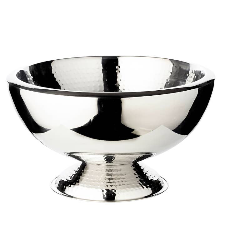 Champagnekoeler Toni met voet, vernikkeld, Ø 43 cm voor wholesale door EDZARD