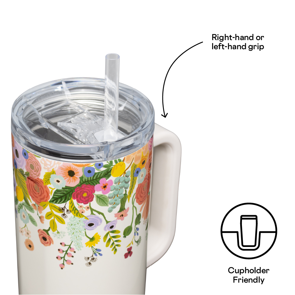 CORKCICLE - Wholesale Insulated Mug/Tumbler - Cruiser - 40oz Rifle Paper - Garden Party Cream2