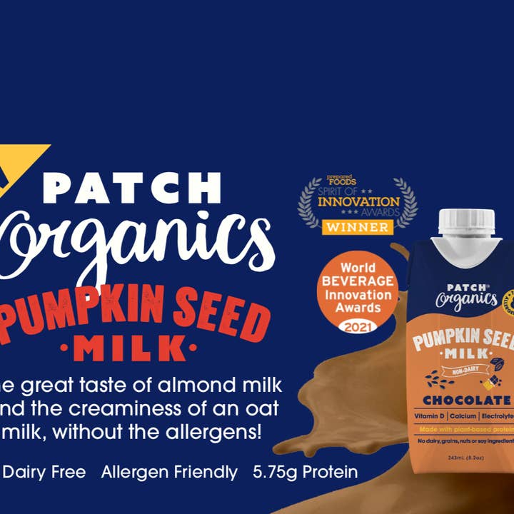 Patch Organics - Wholesale Non-Dairy Milk - Patch Organics Chocolate Pumpkin Seed Milk (12 pack 243 ml)