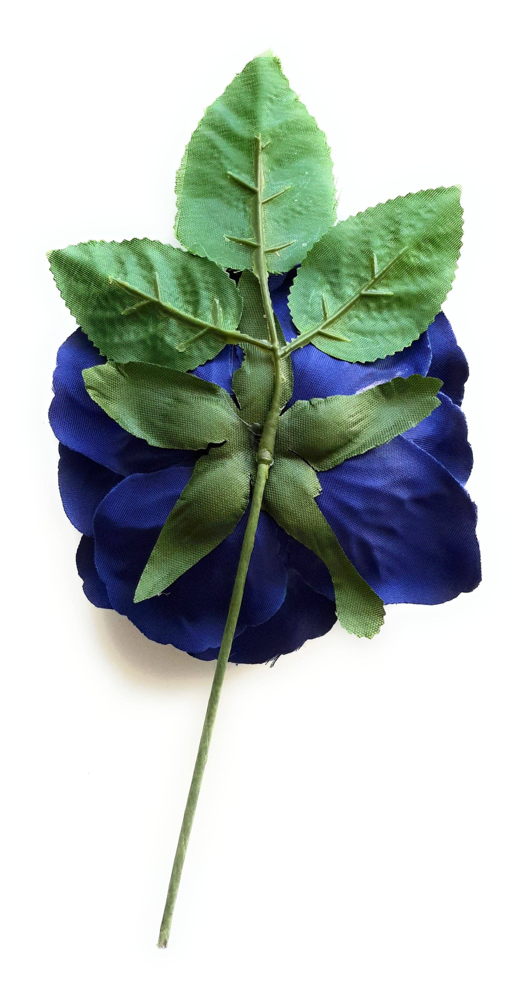 BRANDELIA - Wholesale Artificial Flowers - Flamenco Flower Medium Hair Ø13cm · Navy Blue1