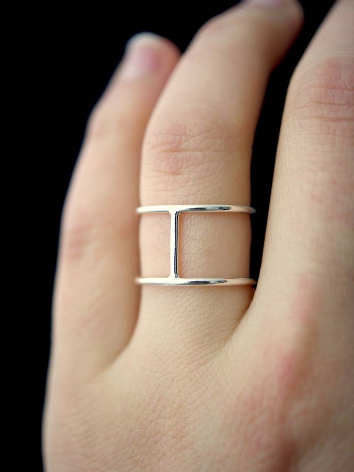 Bague Cage, Argent Sterling pour la vente par Hannah Naomi