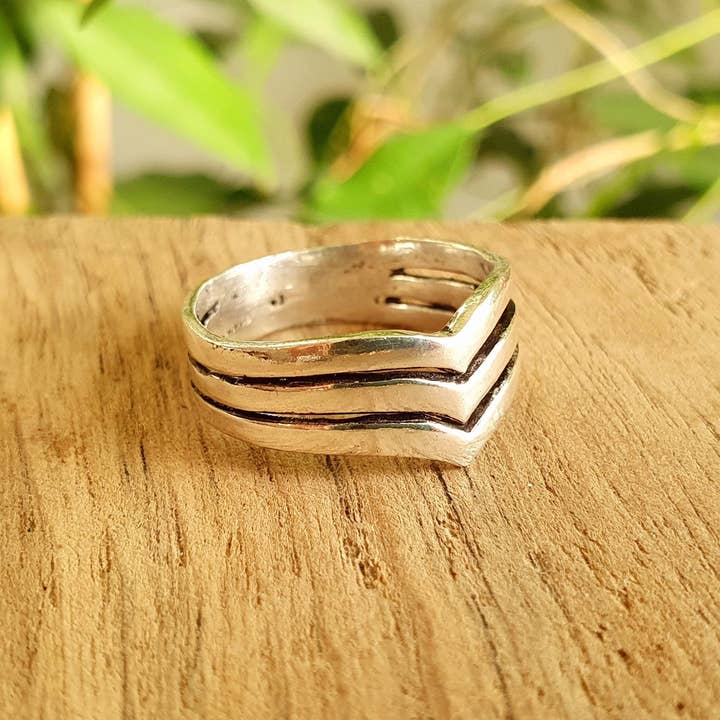 Kaali Boutique – Großhandel Band/Stapelring – Boho Silberring / Boho / Stapelring / Bohemian / Psy / Rustikal / Tribal / Zigeuner / Festival / Heilung / Festival