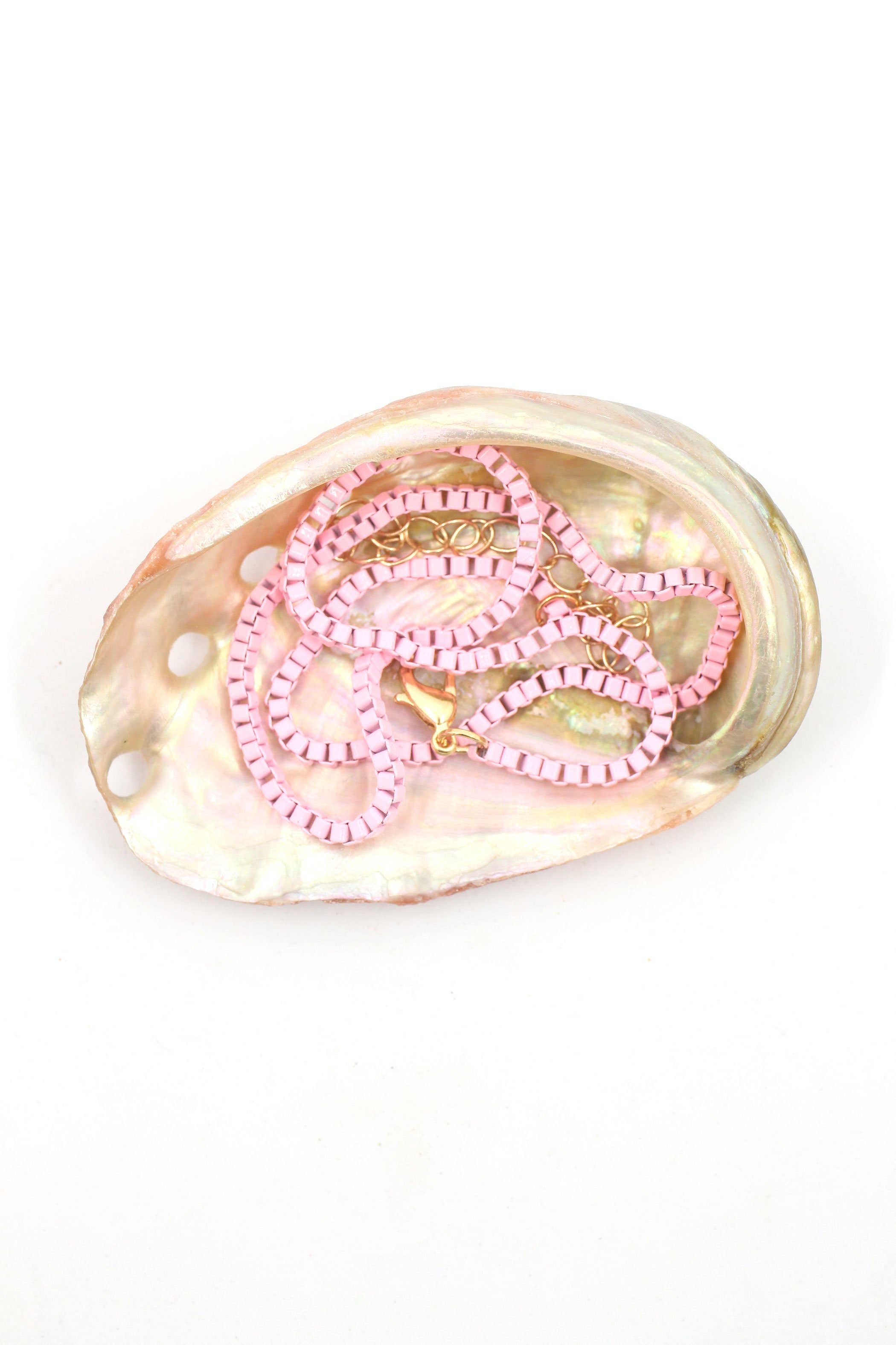 Woman Shops World - Wholesale Link & Chain Necklace - Enamel Box Chain Necklace, Adjustable Unisex Jewelry2