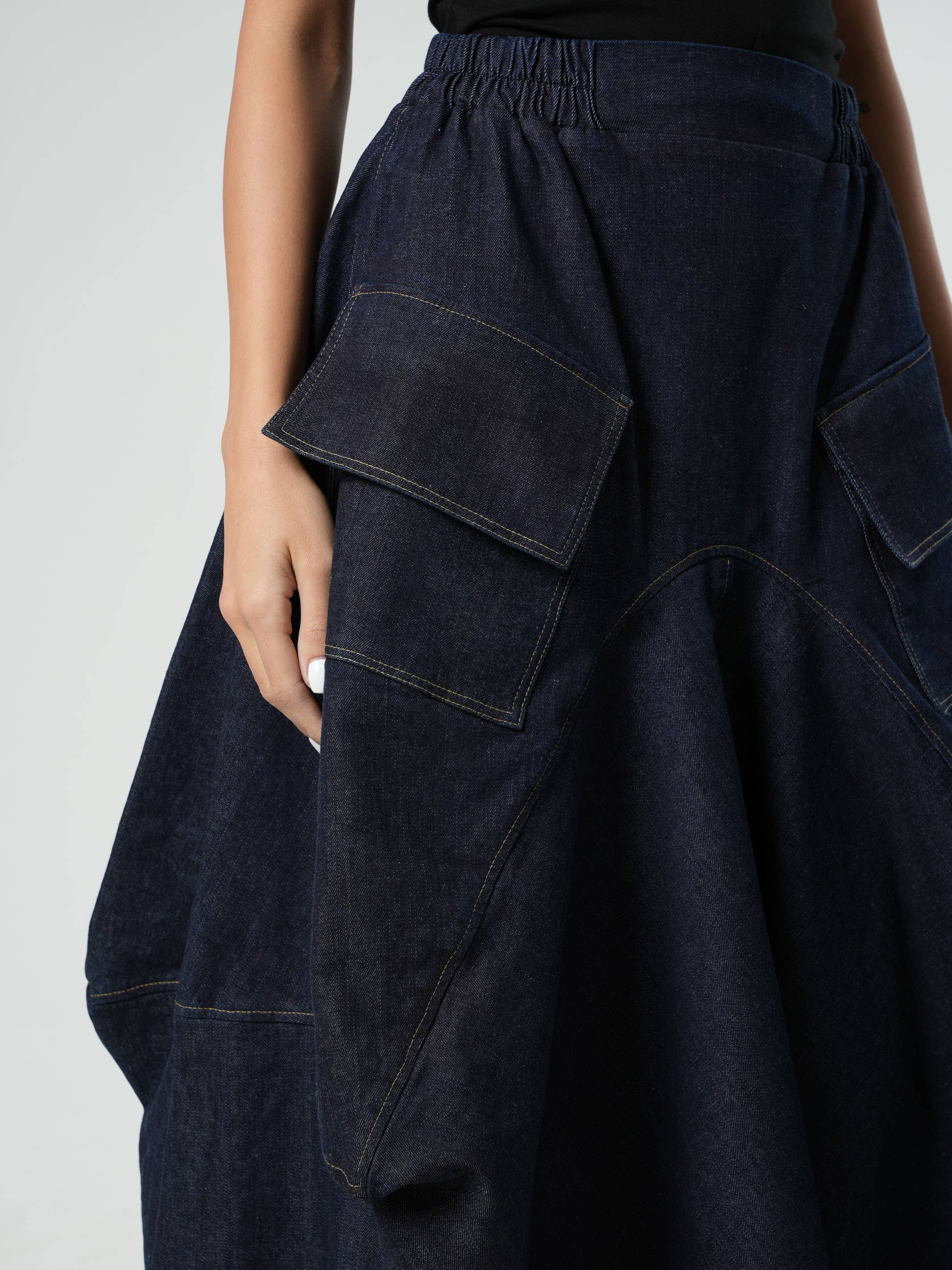 Metamorphoza - Wholesale Skirt - Women's - Denim Asymmetrical Skirt7