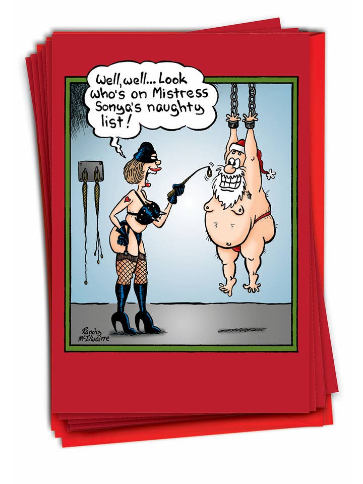 Box of 12 Christmas Card - Mistress Sonia for wholesale by NobleWorks