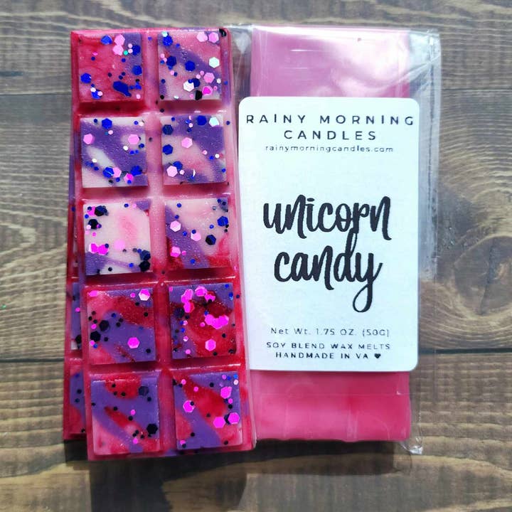 Rainy Morning Candles - Wholesale Wax Melt - Unicorn Candy | Snap Bar Wax Melts0
