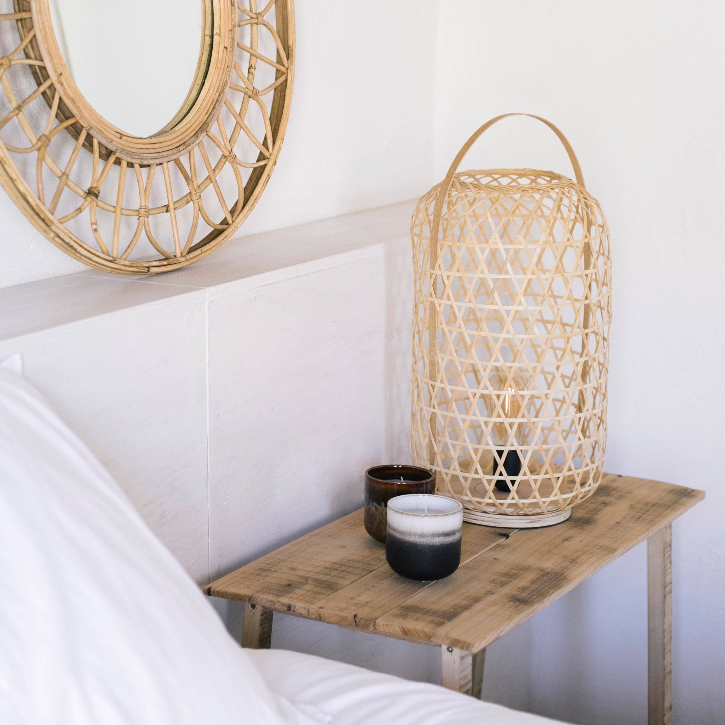 Andrea House - Wholesale Accent/Desk Lamp - Rustic beige bamboo table lamp0