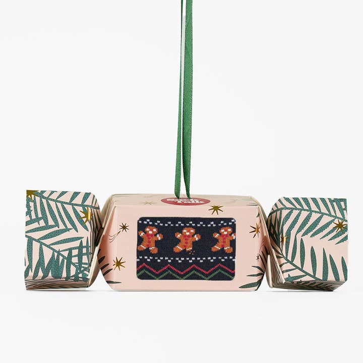 Sock Talk - Wholesale Gift Box - Men's Bamboo Socks Christmas Cracker Gift Box Gingerbread1