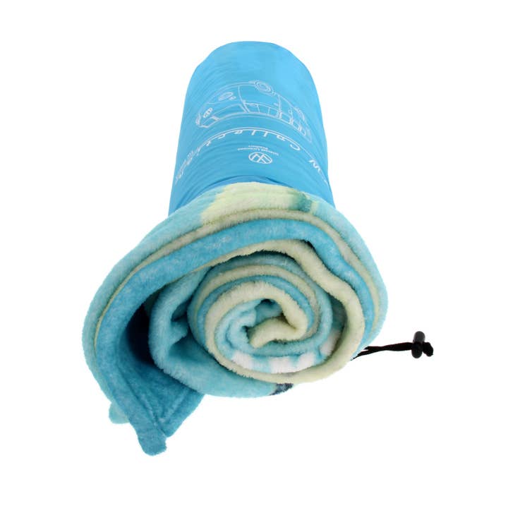 VW Collection by BRISA – wholesale Throw blanket – VW T1 Bus Fleece Blanket 150x200cm - Vintage Beach2