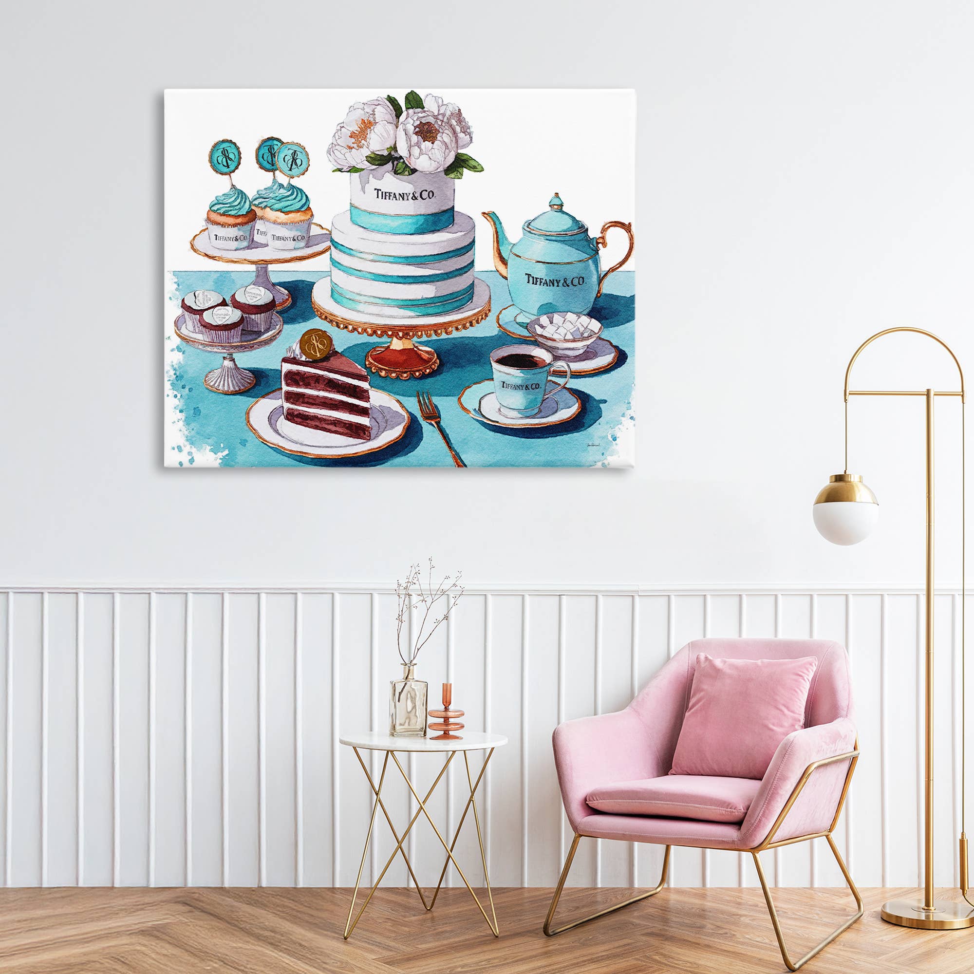 Stupell Industries – Engroshandel Vægskilt – Luksuriøs Glam Dessertudstilling - Uindrammet Vægkunst9