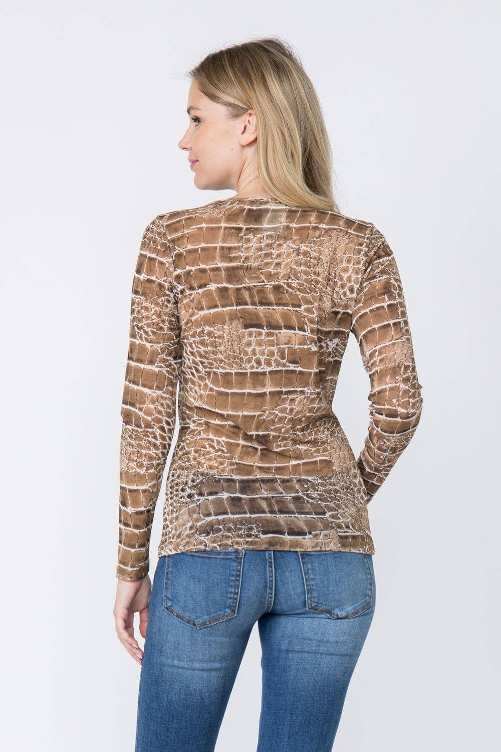 VOCAL – wholesale Blouse – Women’s – Animal Print Power Mesh Top3