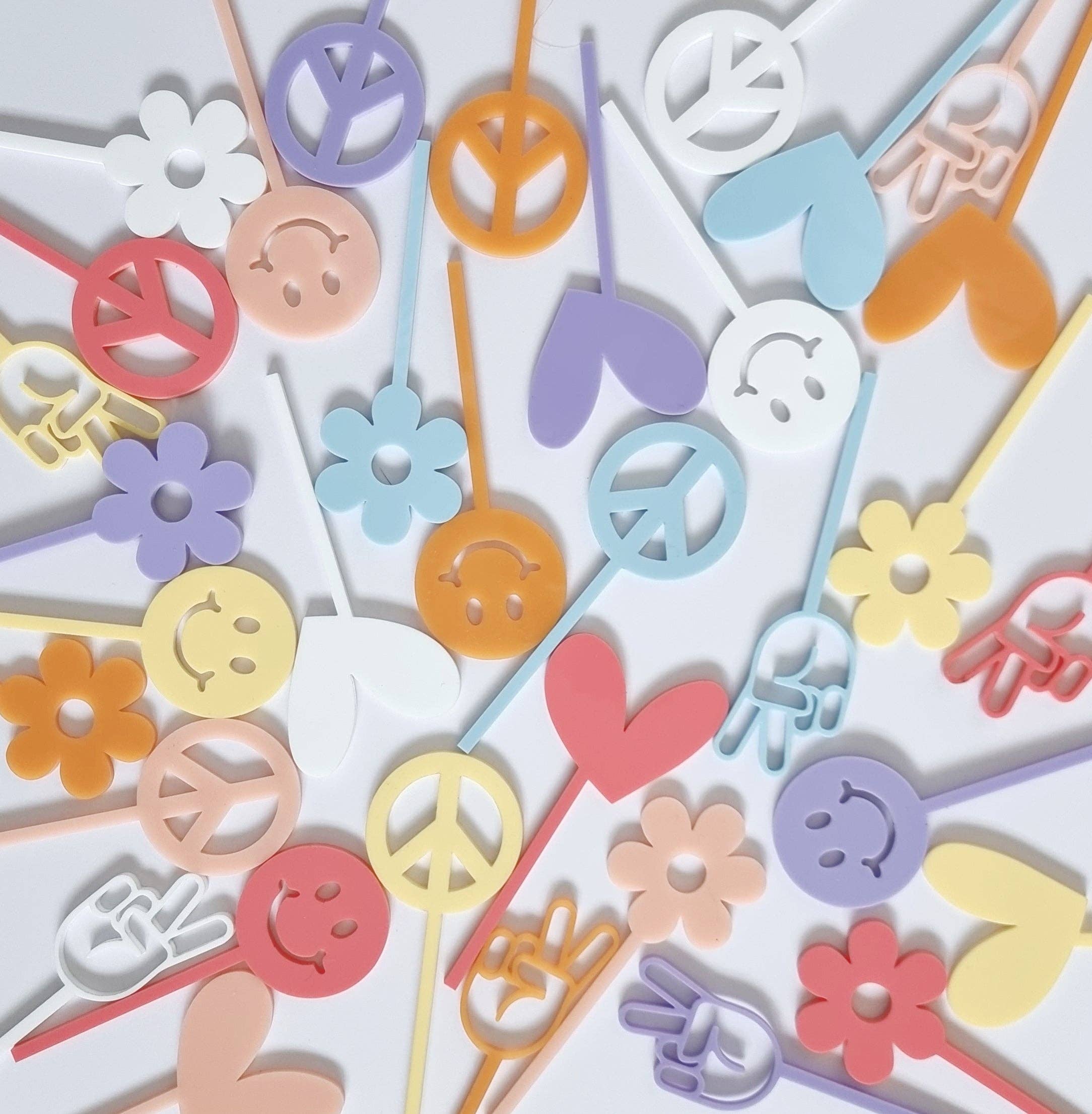 Felt in Bloom - Wholesale Cake/cupcake topper - Flower Cake Pick1