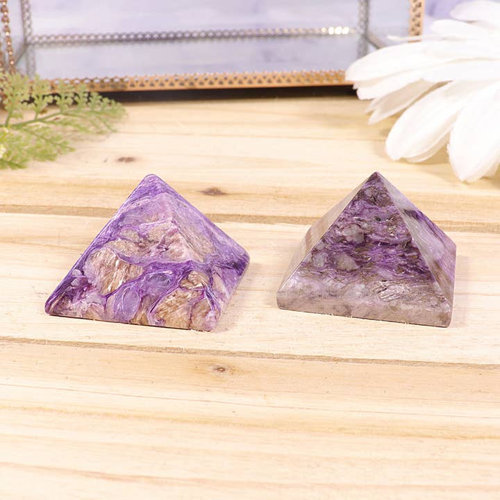 Natures Artifacts Inc - Wholesale Spiritual Stone/Crystal - Charoite Pyramid AAA Grade - Russain Charoite Crystal0