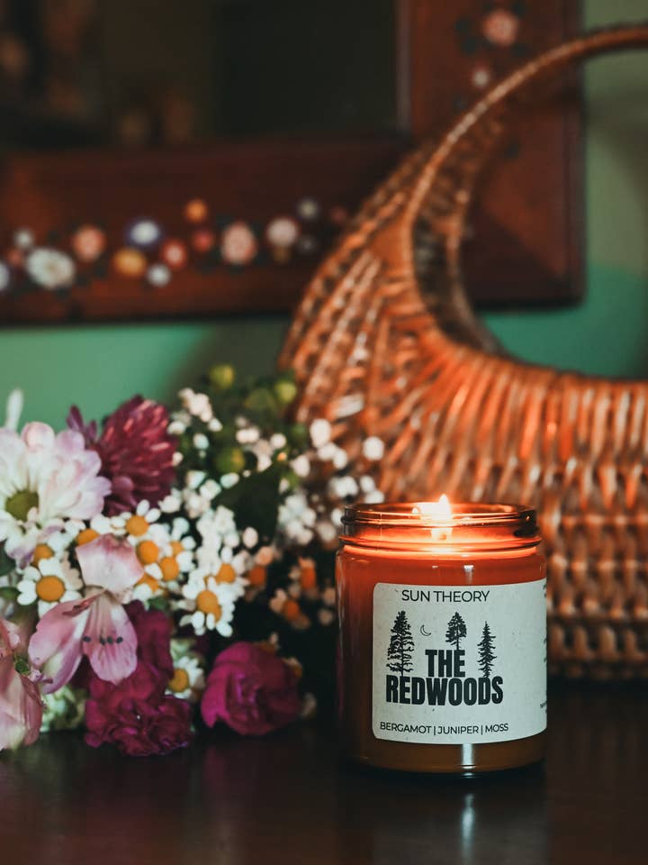 The Redwoods - 8oz Amber Jar for wholesale by Sun Theory