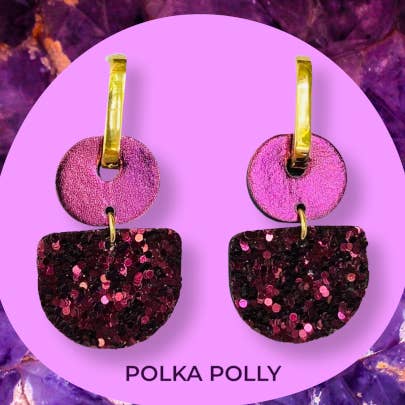 Winter Plum Dainty Hoops for wholesale by Polka Polly