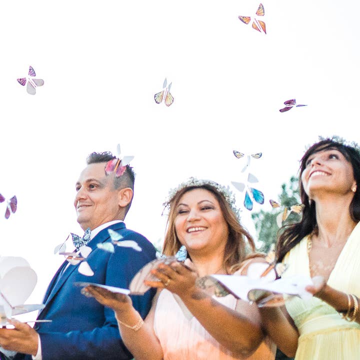 TOPS Malibu – Großhandel Scherz-/Geschenkartikel – Flying Magic Butterfly® - Regenbogen - Verschiedene Farben