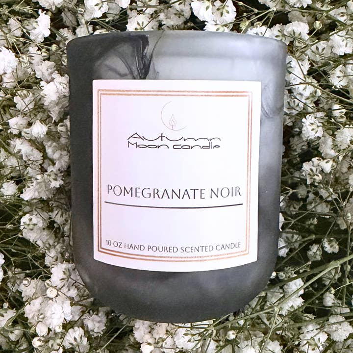 Pomegranate Noir 10oz Candle for wholesale by Autumn Moon Candle