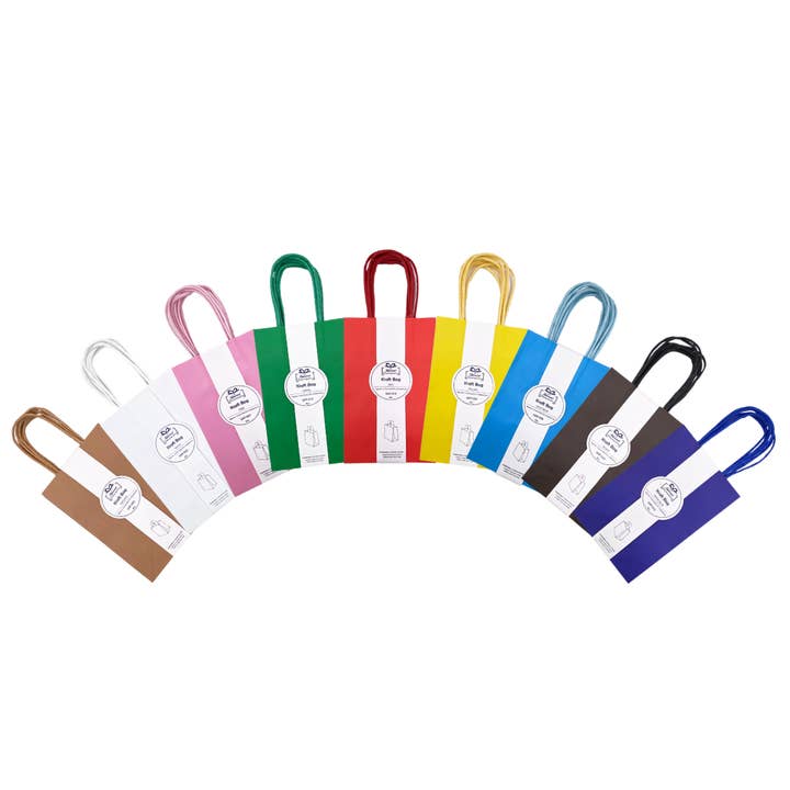 Medium Kraft Bag, 3ct (Available in 5 color options) for wholesale by Angels Craft