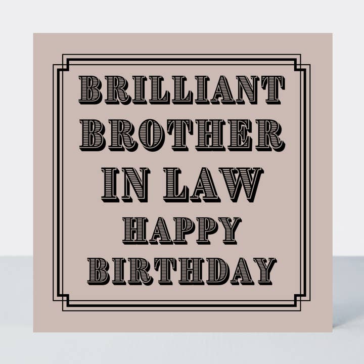 Vintage Icon Brilliant Brother-in-Law Birthday Card for wholesale by Petimo