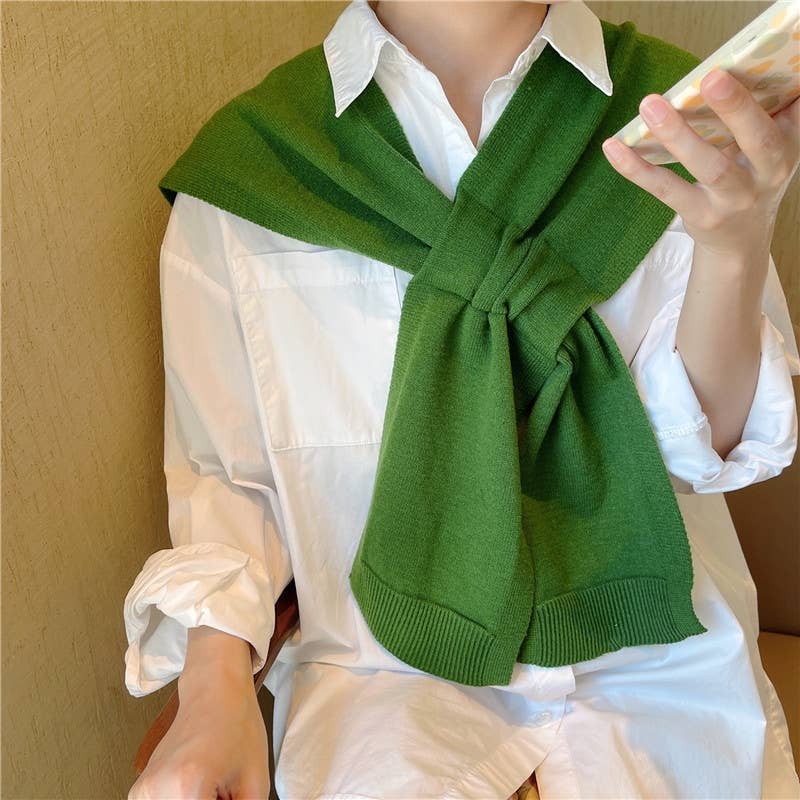 JC Sunny Fashion - Wholesale Scarf - Women's - JC063322 Mini Solid Color Cross Shoulder Cover/Scarf10