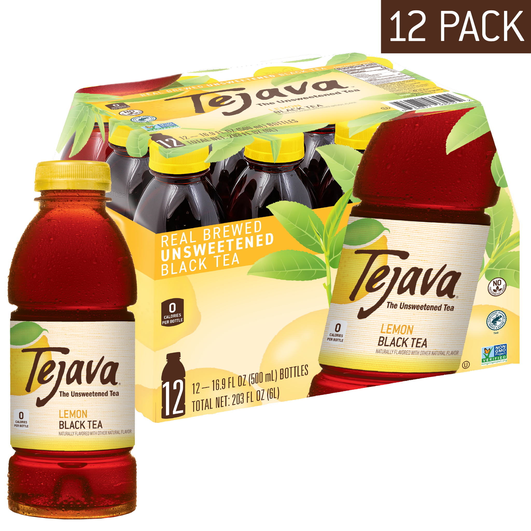 Crystal Geyser Water Company - Wholesale Iced Tea - Tejava Unsweetened Lemon Iced Tea (pack of 12)1