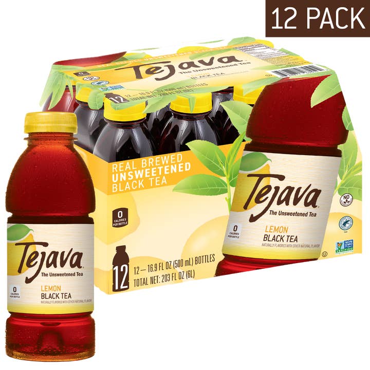 Crystal Geyser Water Company - Wholesale Iced Tea - Tejava Unsweetened Lemon Iced Tea (pack of 12)1