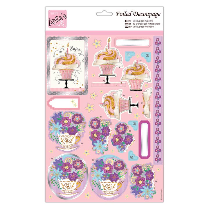 West Design Products - Venta al por mayor Material para manualidades - Decoupage laminado, taza floral