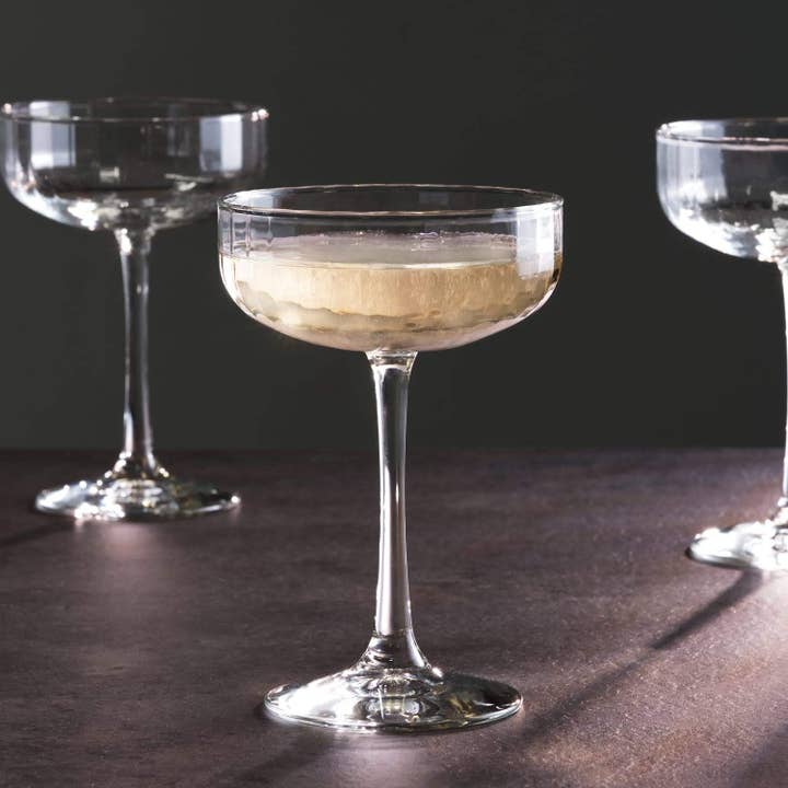 Libbey - Wholesale Cocktail/Liquor Glass - Libbey Paneled Coupe Cocktail Glasses, 8.5-ounce, Set of 4