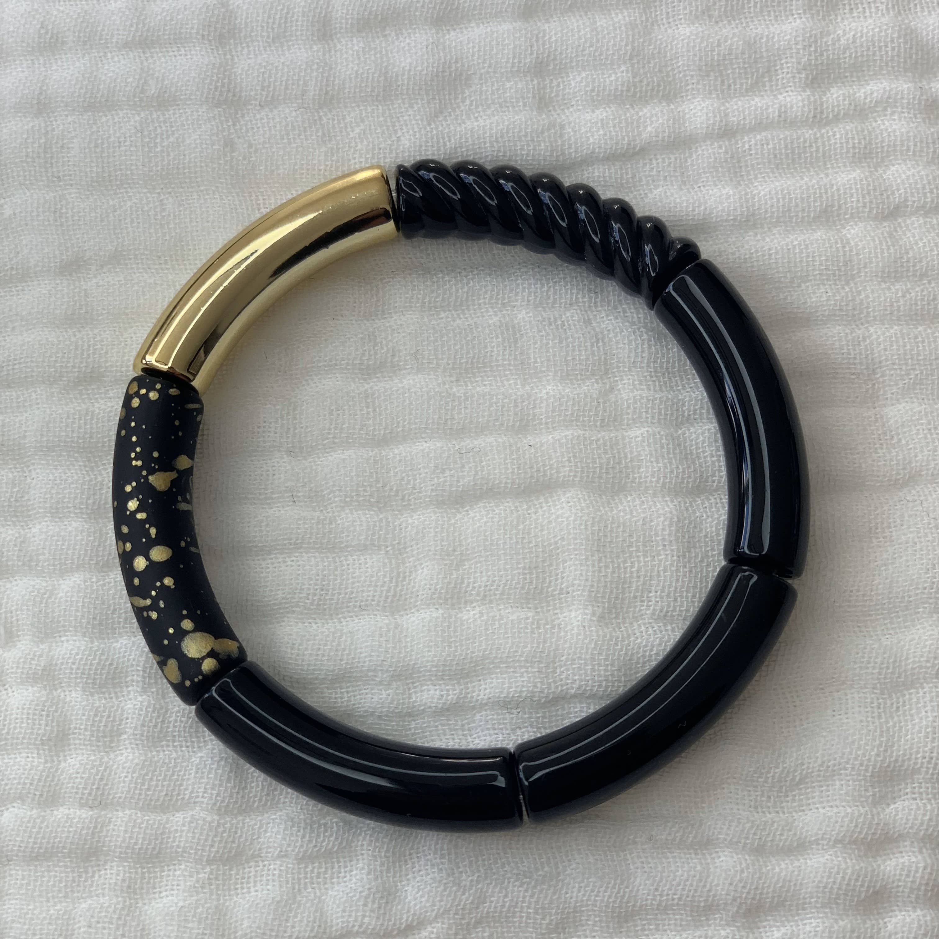 Manacreations - Wholesale Armband met kralen - Armbanden met zwarte en gouden accenten3