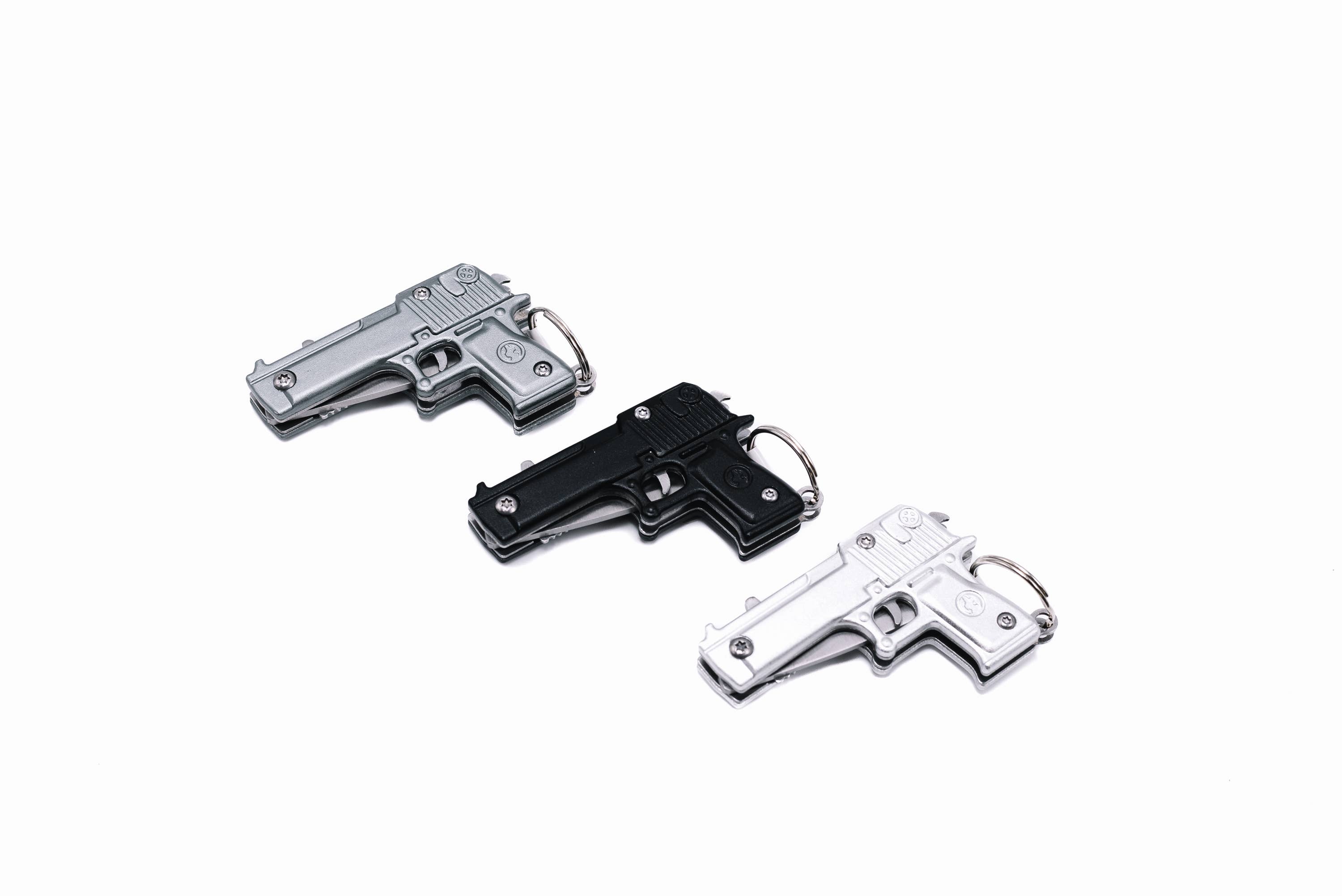 CALIBER GOURMET / CAMPCO - Wholesale Pocket Knife/Holder - Gun Knife Key Chains Display of 124