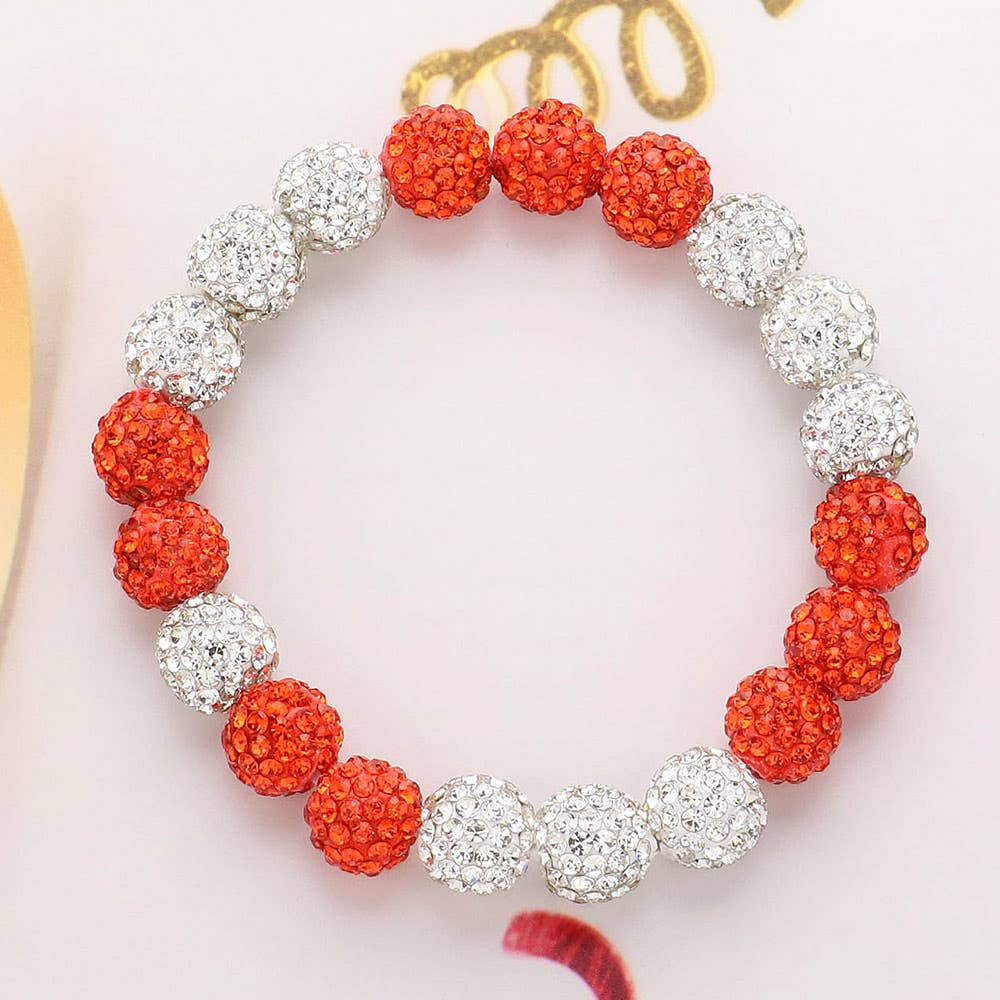 Sensibling Corp. – wholesale Beaded bracelet – Shamballa Ball Beaded Stretch Bracelet0