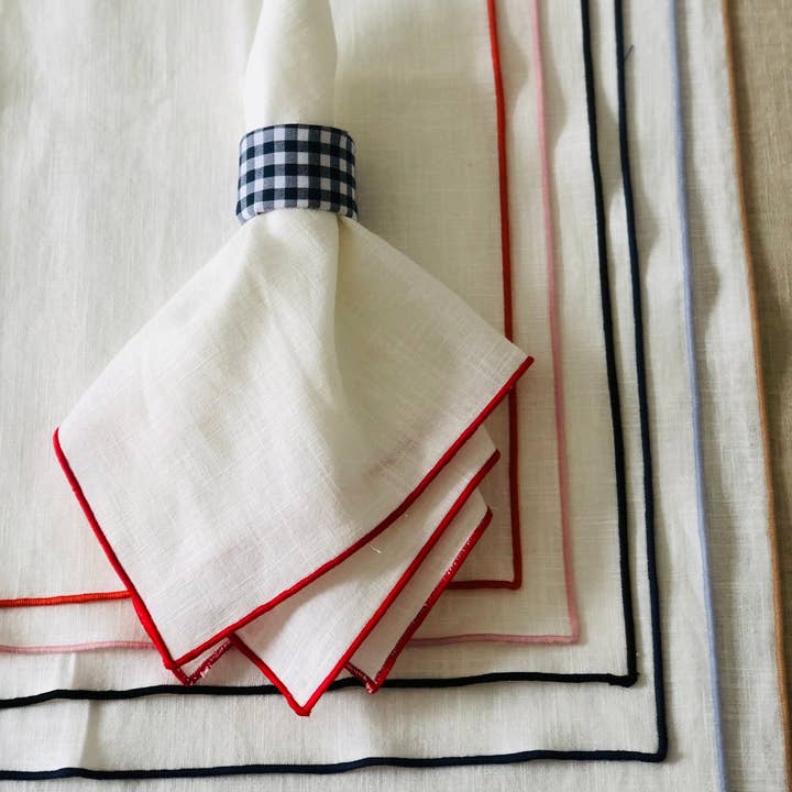 Belle Linen - Wholesale Dinner & Cloth Napkin - Blank Ivory Linen Napkins for Embroidery and Table Decor8