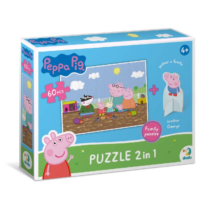 Kids Puzzle Toy Peppa Pig In Shelter 60 pcs for wholesale by DoDo Brand