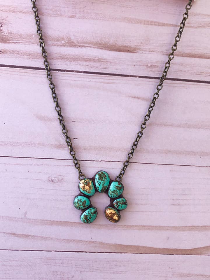 Torrington Short Necklace- Turquoise Stone for wholesale by Nomadic Brunette