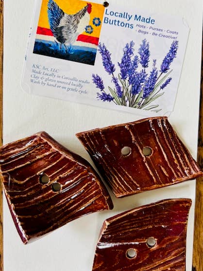 Botones artesanales creativos para sombreros, suéteres y abrigos - cocidos en horno de cerámica para venta al por mayor de KSC Art, LLC