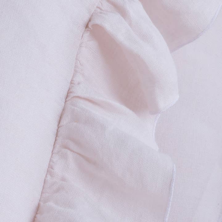 Amurelle - Wholesale Bedding Pillowcase/Sham - Breeze Linen Ruffle Pillowcase Pair - Rose5