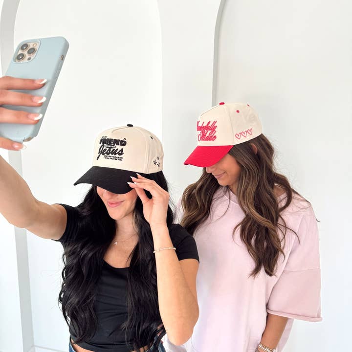 KENZKUSTOMZ - Wholesale Trucker Hat - Unisex - Friend in Jesus - Black Vintage Trucker Hat5