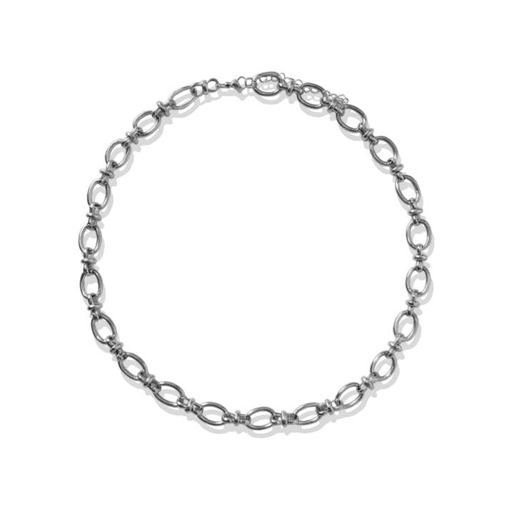 Oval Link Silver Chain Necklace for wholesale by Love, Paige Designs