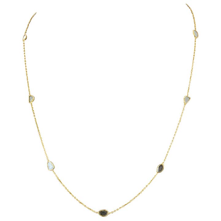 Sophie Deschamps Bijoux - Vendita all'ingrosso Girocollo/collier - Collana catena diamante polki Diana (CCHPR3)