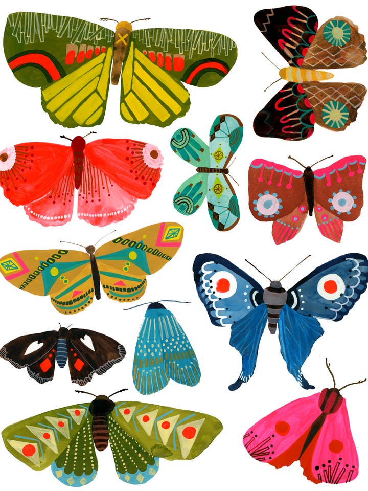 Impression d'art - Papillons de nuit pour la vente par Anisa Makhoul